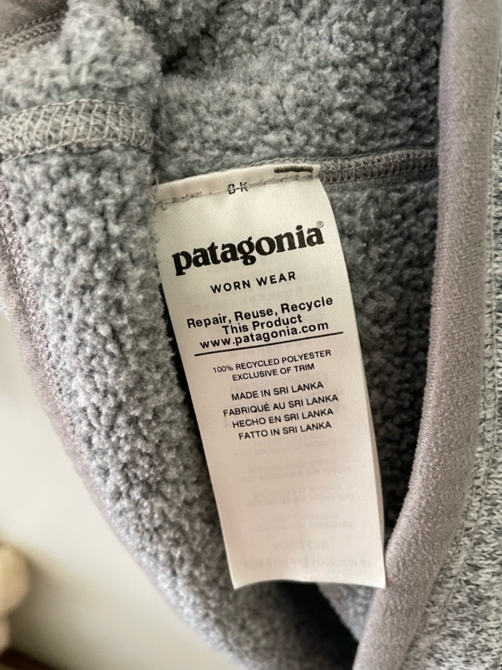 Patagonia size XS women’s fleece grey - Picture 6 of 6